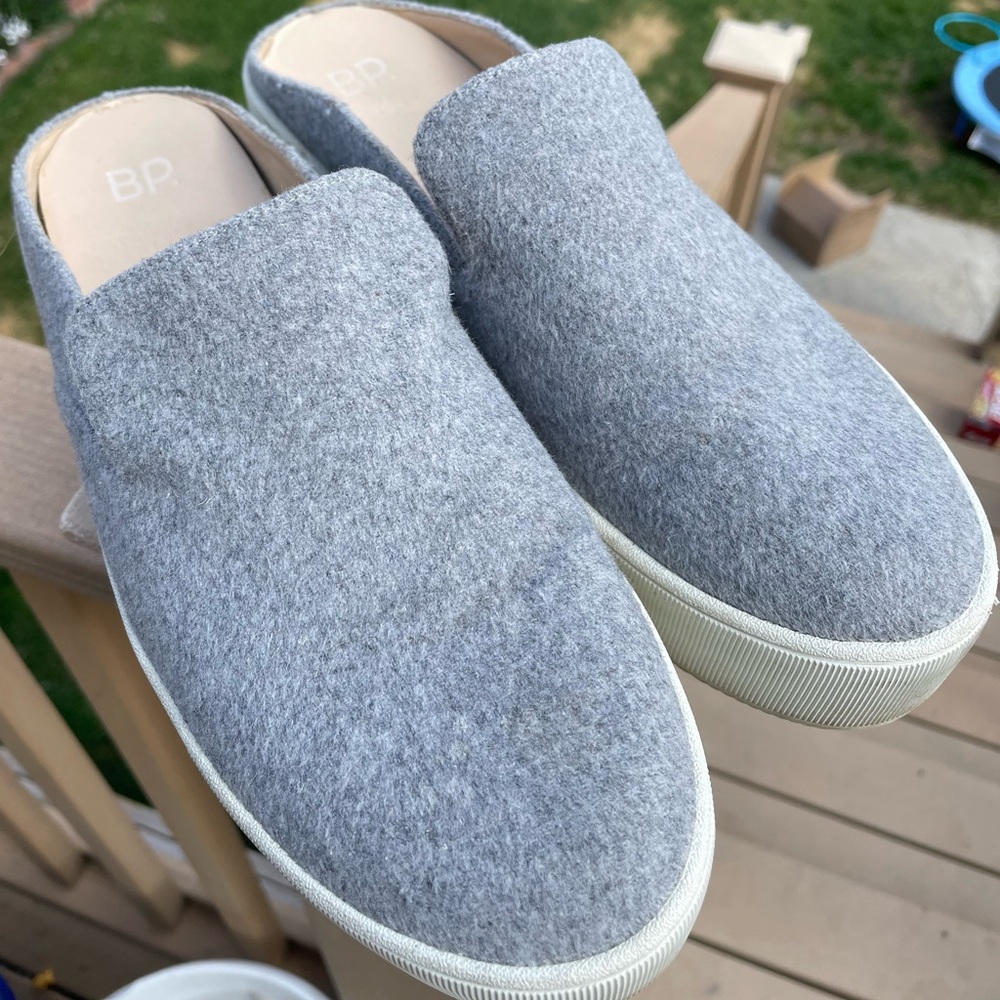 BP Monika Platform Mule Gray Wool Sneakers Sz‎ 9.5 - Picture 7 of 9